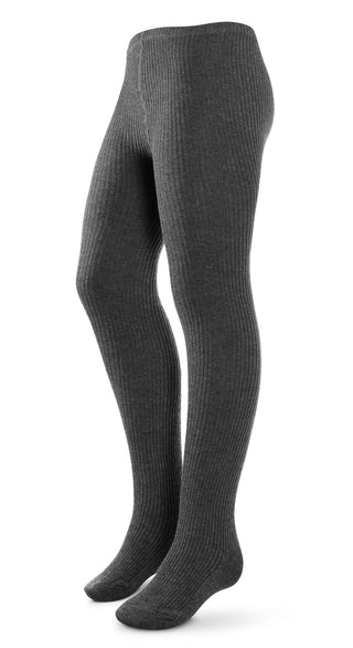 Buy charcoal-288 Zubii Tights Cotton Thin Ribbed-150