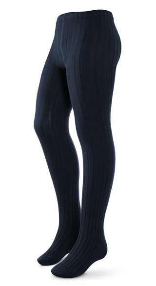 Buy navy-8 Zubii Cotton Ribbed Tights-170