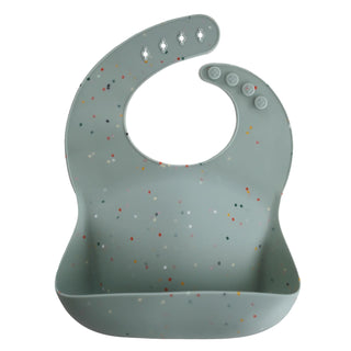 Buy cambridge-blue-confetti Mushie Silicone Bib