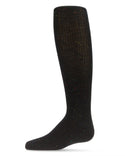 MEMOI_THIN_RIBBED_SPECKLED_COTTONG_GIRLS_TIGHTS_BLACK_NAVY_MK_317