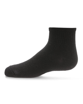 Buy black Memoi 3PP Ribbed Mid Cut Sock MK-563