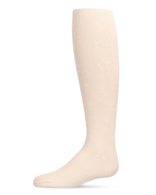 MEMOI_ALL_OVER_STAR_FLOCKED_OPAQUE_TIGHTS_IVORY_GIRLS_FASHION_HOSIERAMA