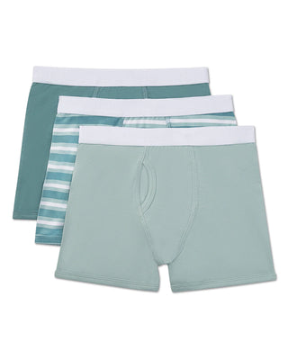 Memoi Boys 3 pair stripes multi boxer briefs MKU1301