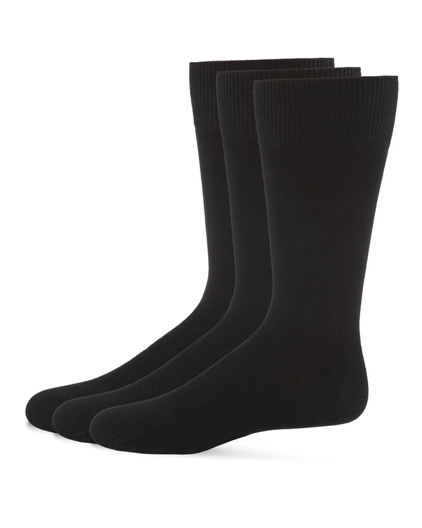 Memoi Bamboo Men's Flat Knit 3pp Socks MM-461