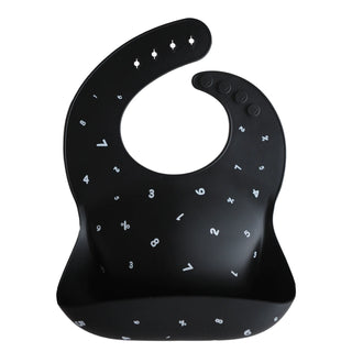 Buy numbers-black Mushie Silicone Bib