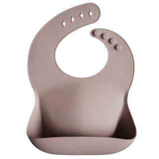 Buy warm-taupe Mushie Silicone Bib