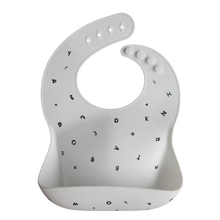 Buy letters-white Mushie Silicone Bib