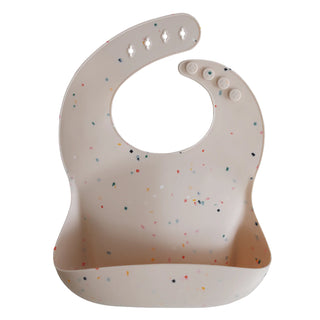 Buy vanilla-confetti Mushie Silicone Bib