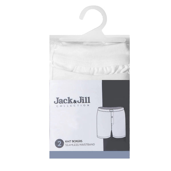 Jack & Jill Boys Knit White Boxers 916