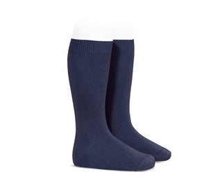 Buy navy-480 Condor cotton Knee Sock #2.019/2