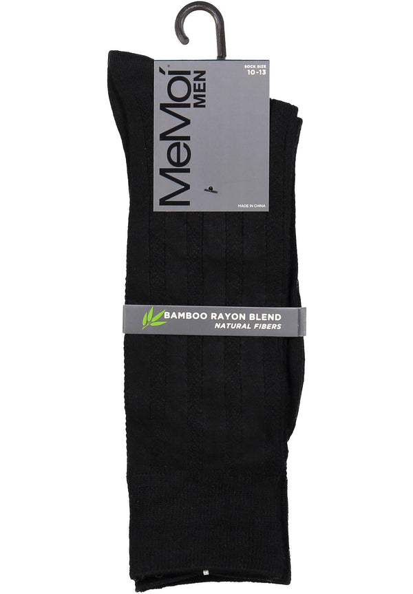 Memoi Men's Bamboo Woven Ribbed Socks-MM-503