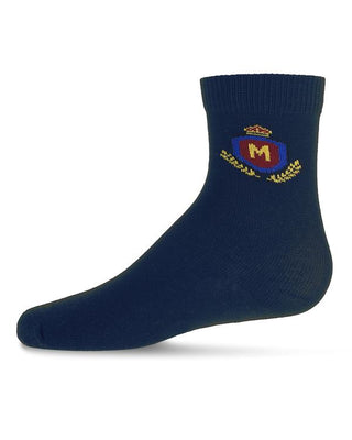 Buy navy Memoi Boys Crest Sock -MK-146