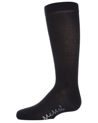 Buy black Memoi Cotton Knee Socks-MK-5056