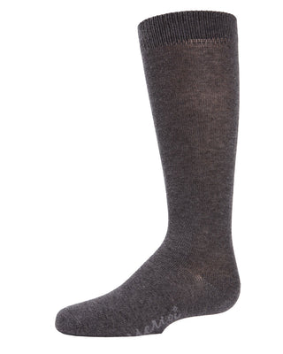 Buy dk-grey Memoi Cotton Knee Socks-MK-5056
