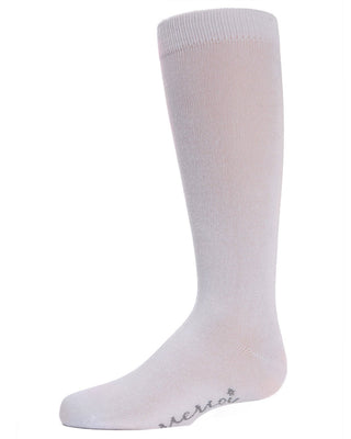 Buy white Memoi Cotton Knee Socks-MK-5056