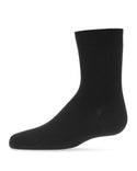 Memoi_Bamboo_Crew_Sock_Short_Ankle_mk-6166_Black_Girls_Boys_Hosierama_Kids