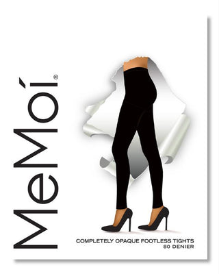 Buy black Memoi Opaque Footless Tights -MO-343