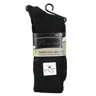 Florence_Bamboo_Knee_Sock_260_Men_Black_Comfortable_Long_HOsierama_Shaboss_10-13_13-15