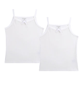 Petit Clair girls ribbed tank with bow UND2-SET8